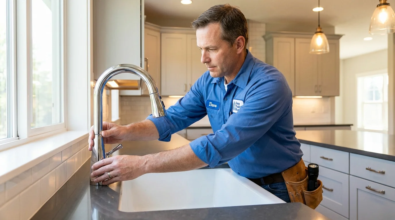 Kitchen faucet installation by Johns Plumbing LLC in Rehoboth Beach