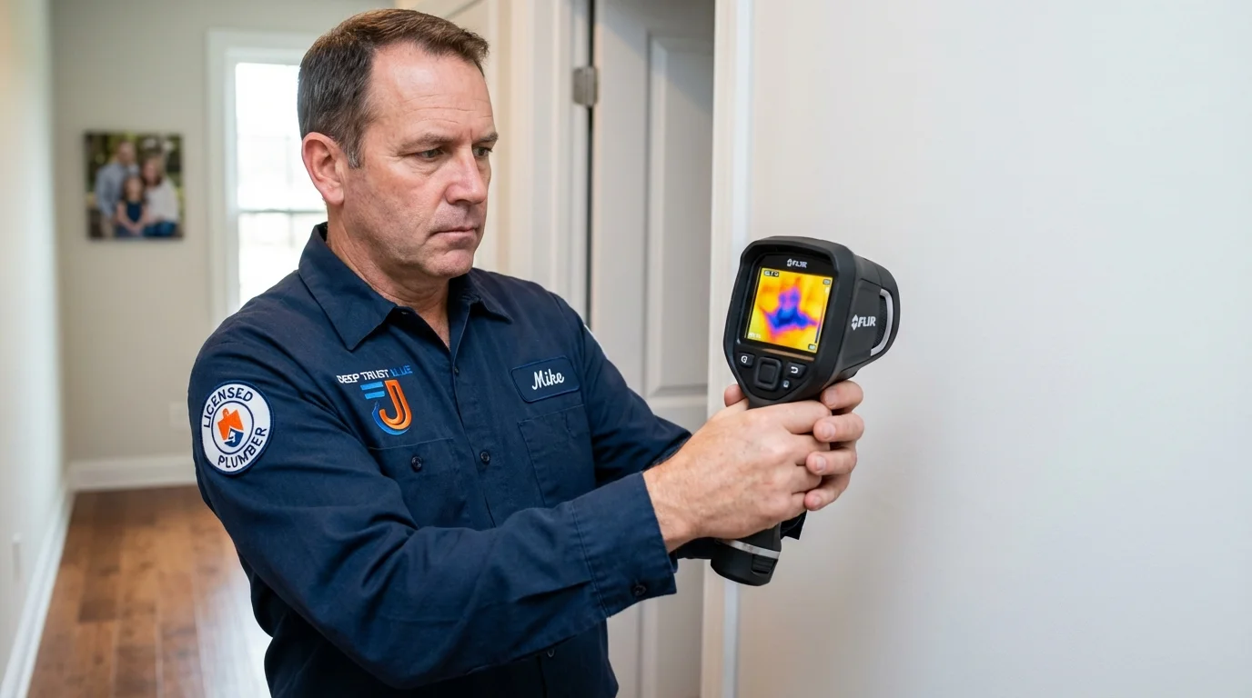 Thermal imaging leak detection by Johns Plumbing LLC in Rehoboth Beach